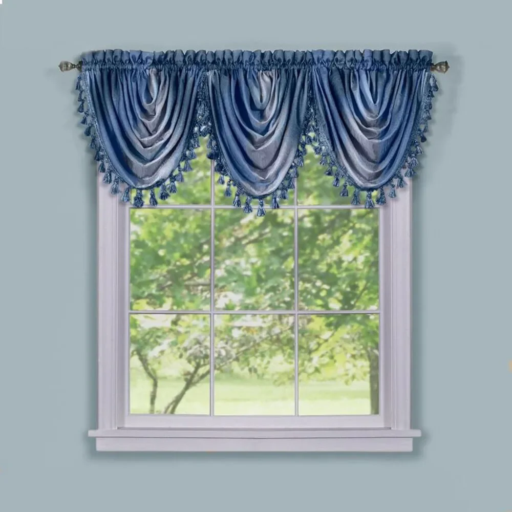Designer Home Ombre Window Curtains, Modern Semi-Sheer Window Curtain Drape
